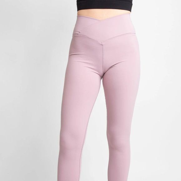 High-Rise Crossover Waist Four-Way Stretch Legging - Ultra Soft Leggings - Picture 2 of 3